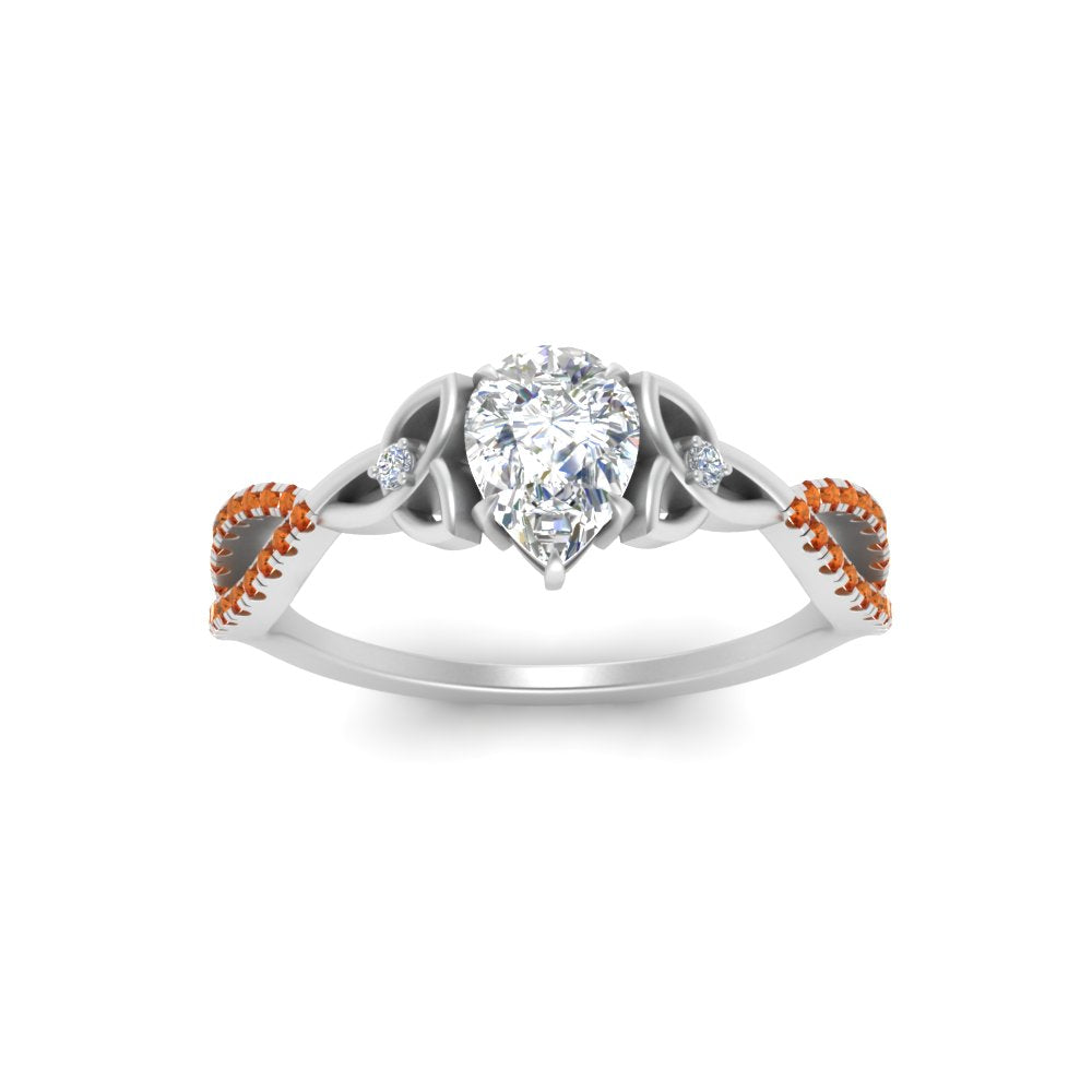 entwined-celtic-pear-shaped-love-knot-orange-sapphire-engagement-ring-in-white-gold-FD9306PERGSAOR-NL-WG