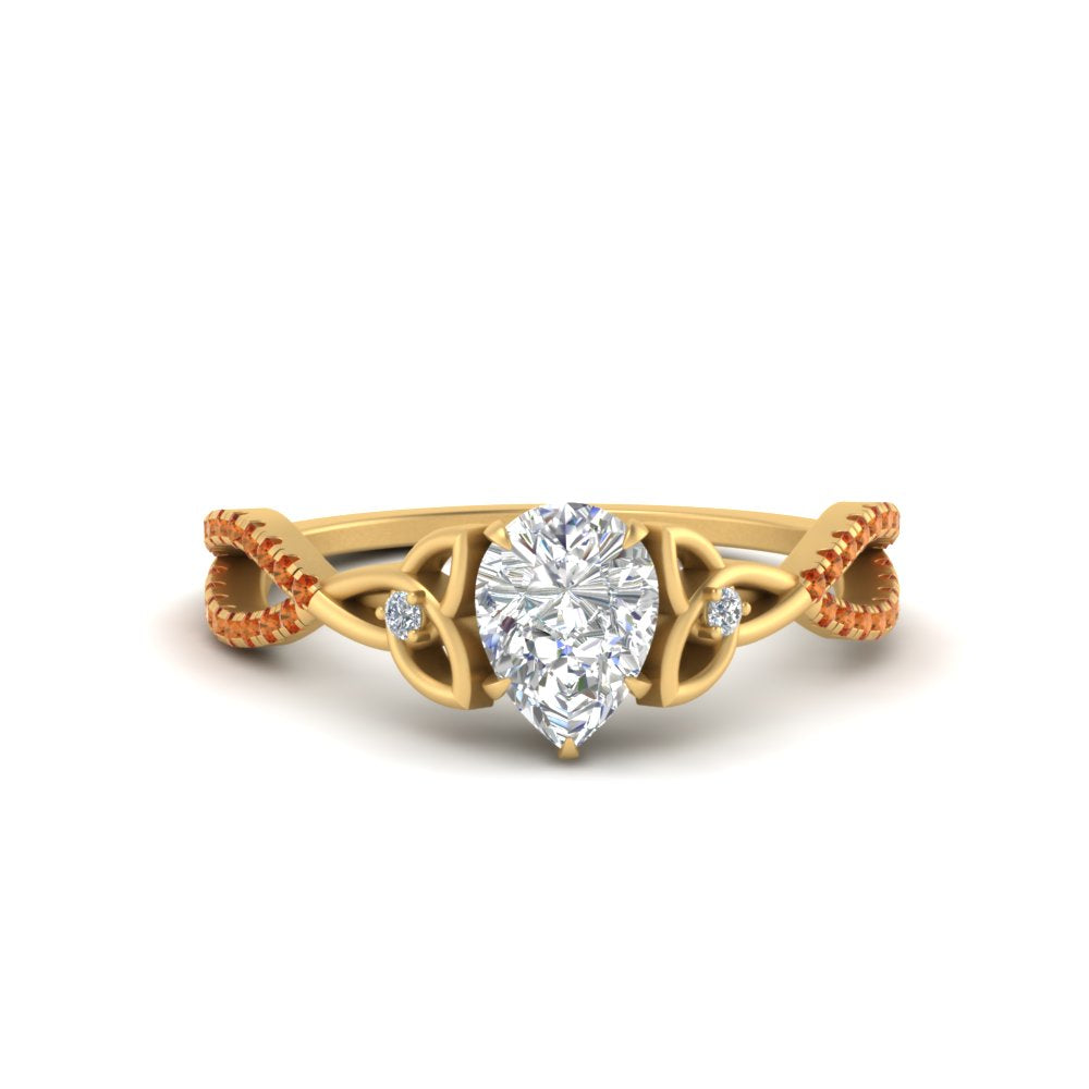 entwined-celtic-pear-shaped-love-knot-orange-sapphire-engagement-ring-in-yellow-gold-FD9306PERGSAOR-NL-YG