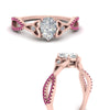 Load image into Gallery viewer, entwined-celtic-pear-shaped-love-knot-pink-sapphire-engagement-ring-in-rose-gold-FD9306PERGSADRPI-NL-RG