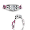 Load image into Gallery viewer, entwined-celtic-pear-shaped-love-knot-pink-sapphire-engagement-ring-in-white-gold-FD9306PERGSADRPI-NL-WG
