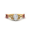 Load image into Gallery viewer, entwined-celtic-pear-shaped-love-knot-pink-sapphire-engagement-ring-in-yellow-gold-FD9306PERGSADRPI-NL-YG