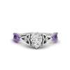 Load image into Gallery viewer, entwined-celtic-pear-shaped-love-knot-purple-topaz-engagement-ring-in-white-gold-FD9306PERGVITO-NL-WG