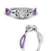 Load image into Gallery viewer, entwined-celtic-pear-shaped-love-knot-purple-topaz-engagement-ring-in-white-gold-FD9306PERGVITO-NL-WG