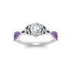 Load image into Gallery viewer, entwined-celtic-pear-shaped-love-knot-purple-topaz-engagement-ring-in-white-gold-FD9306PERGVITO-NL-WG
