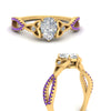 Load image into Gallery viewer, entwined-celtic-pear-shaped-love-knot-purple-topaz-engagement-ring-in-yellow-gold-FD9306PERGVITO-NL-YG
