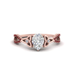 Load image into Gallery viewer, entwined-celtic-pear-shaped-love-knot-ruby-engagement-ring-in-rose-gold-FD9306PERGRUDR-NL-RG
