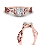 Load image into Gallery viewer, entwined-celtic-pear-shaped-love-knot-ruby-engagement-ring-in-rose-gold-FD9306PERGRUDR-NL-RG

