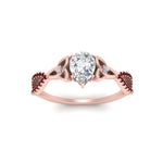 Load image into Gallery viewer, entwined-celtic-pear-shaped-love-knot-ruby-engagement-ring-in-rose-gold-FD9306PERGRUDR-NL-RG
