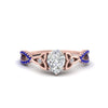 Load image into Gallery viewer, entwined-celtic-pear-shaped-love-knot-sapphire-engagement-ring-in-rose-gold-FD9306PERGSABL-NL-RG