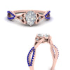 Load image into Gallery viewer, entwined-celtic-pear-shaped-love-knot-sapphire-engagement-ring-in-rose-gold-FD9306PERGSABL-NL-RG