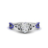 Load image into Gallery viewer, entwined-celtic-pear-shaped-love-knot-sapphire-engagement-ring-in-white-gold-FD9306PERGSABL-NL-WG