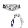 Load image into Gallery viewer, entwined-celtic-pear-shaped-love-knot-sapphire-engagement-ring-in-white-gold-FD9306PERGSABL-NL-WG