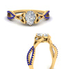 Load image into Gallery viewer, entwined-celtic-pear-shaped-love-knot-sapphire-engagement-ring-in-yellow-gold-FD9306PERGSABL-NL-YG