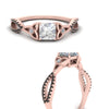 Load image into Gallery viewer, entwined-celtic-princess-cut-love-knot-black-diamond-engagement-ring-in-rose-gold-FD9306PRRGBLACK-NL-RG