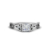 Load image into Gallery viewer, entwined-celtic-princess-cut-love-knot-black-diamond-engagement-ring-in-white-gold-FD9306PRRGBLACK-NL-WG