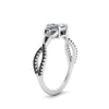 Load image into Gallery viewer, entwined-celtic-princess-cut-love-knot-black-diamond-engagement-ring-in-white-gold-FD9306PRRGBLACK-NL-WG