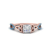 Load image into Gallery viewer, entwined-celtic-princess-cut-love-knot-blue-topaz-engagement-ring-in-rose-gold-FD9306PRRGICBLTO-NL-RG