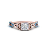Load image into Gallery viewer, entwined-celtic-princess-cut-love-knot-blue-topaz-engagement-ring-in-rose-gold-FD9306PRRGICBLTO-NL-RG
