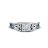 Load image into Gallery viewer, entwined-celtic-princess-cut-love-knot-blue-topaz-engagement-ring-in-white-gold-FD9306PRRGICBLTO-NL-WG