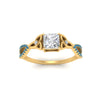 Load image into Gallery viewer, entwined-celtic-princess-cut-love-knot-blue-topaz-engagement-ring-in-yellow-gold-FD9306PRRGICBLTO-NL-YG