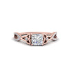 Load image into Gallery viewer, entwined-celtic-princess-cut-love-knot-diamond-engagement-ring-in-rose-gold-FD9306PRR-NL-RG