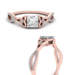 Load image into Gallery viewer, entwined-celtic-princess-cut-love-knot-diamond-engagement-ring-in-rose-gold-FD9306PRR-NL-RG
