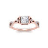 Load image into Gallery viewer, entwined-celtic-princess-cut-love-knot-diamond-engagement-ring-in-rose-gold-FD9306PRR-NL-RG