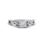 Load image into Gallery viewer, entwined-celtic-princess-cut-love-knot-diamond-engagement-ring-in-white-gold-FD9306PRR-NL-WG
