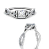 Load image into Gallery viewer, entwined-celtic-princess-cut-love-knot-diamond-engagement-ring-in-white-gold-FD9306PRR-NL-WG