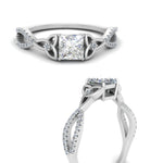 Load image into Gallery viewer, entwined-celtic-princess-cut-love-knot-diamond-engagement-ring-in-white-gold-FD9306PRR-NL-WG

