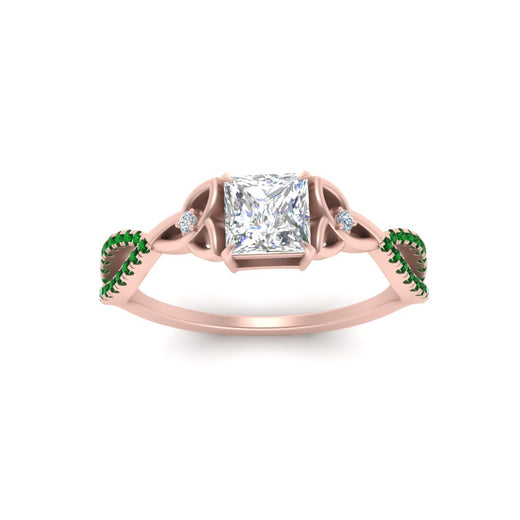 entwined-celtic-princess-cut-love-knot-emerald-engagement-ring-in-rose-gold-FD9306PRRGEMGR-NL-RG
