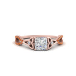 Load image into Gallery viewer, entwined-celtic-princess-cut-love-knot-orange-sapphire-engagement-ring-in-rose-gold-FD9306PRRGSAOR-NL-RG
