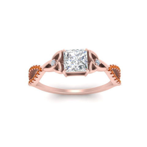 entwined-celtic-princess-cut-love-knot-orange-sapphire-engagement-ring-in-rose-gold-FD9306PRRGSAOR-NL-RG
