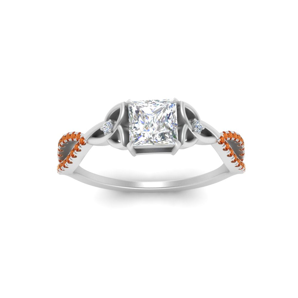 entwined-celtic-princess-cut-love-knot-orange-sapphire-engagement-ring-in-white-gold-FD9306PRRGSAOR-NL-WG