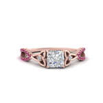 Load image into Gallery viewer, entwined-celtic-princess-cut-love-knot-pink-sapphire-engagement-ring-in-rose-gold-FD9306PRRGSADRPI-NL-RG
