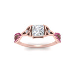 Load image into Gallery viewer, entwined-celtic-princess-cut-love-knot-pink-sapphire-engagement-ring-in-rose-gold-FD9306PRRGSADRPI-NL-RG
