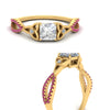 Load image into Gallery viewer, entwined-celtic-princess-cut-love-knot-pink-sapphire-engagement-ring-in-yellow-gold-FD9306PRRGSADRPI-NL-YG