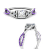 Load image into Gallery viewer, entwined-celtic-princess-cut-love-knot-purple-topaz-engagement-ring-in-white-gold-FD9306PRRGVITO-NL-WG