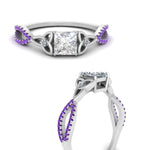 Load image into Gallery viewer, entwined-celtic-princess-cut-love-knot-purple-topaz-engagement-ring-in-white-gold-FD9306PRRGVITO-NL-WG
