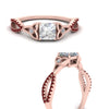 Load image into Gallery viewer, entwined-celtic-princess-cut-love-knot-ruby-engagement-ring-in-rose-gold-FD9306PRRGRUDR-NL-RG
