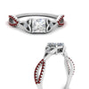 Load image into Gallery viewer, entwined-celtic-princess-cut-love-knot-ruby-engagement-ring-in-white-gold-FD9306PRRGRUDR-NL-WG