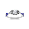 Load image into Gallery viewer, entwined-celtic-princess-cut-love-knot-sapphire-engagement-ring-in-white-gold-FD9306PRRGSABL-NL-WG