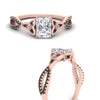 Load image into Gallery viewer, entwined-celtic-radiant-cut-love-knot-black-diamond-engagement-ring-in-rose-gold-FD9306RARGBLACK-NL-RG