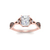 Load image into Gallery viewer, entwined-celtic-radiant-cut-love-knot-black-diamond-engagement-ring-in-rose-gold-FD9306RARGBLACK-NL-RG