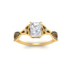 Load image into Gallery viewer, entwined-celtic-radiant-cut-love-knot-black-diamond-engagement-ring-in-yellow-gold-FD9306RARGBLACK-NL-YG