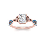Load image into Gallery viewer, entwined-celtic-radiant-cut-love-knot-blue-topaz-engagement-ring-in-rose-gold-FD9306RARGICBLTO-NL-RG