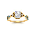 Load image into Gallery viewer, entwined-celtic-radiant-cut-love-knot-blue-topaz-engagement-ring-in-yellow-gold-FD9306RARGICBLTO-NL-YG
