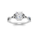 Load image into Gallery viewer, entwined-celtic-radiant-cut-love-knot-diamond-engagement-ring-in-white-gold-FD9306RAR-NL-WG