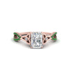 Load image into Gallery viewer, entwined-celtic-radiant-cut-love-knot-emerald-engagement-ring-in-rose-gold-FD9306RARGEMGR-NL-RG