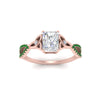 Load image into Gallery viewer, entwined-celtic-radiant-cut-love-knot-emerald-engagement-ring-in-rose-gold-FD9306RARGEMGR-NL-RG